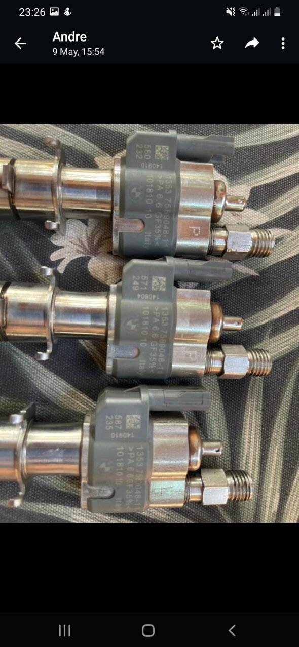 For Sale: 2013 Bmw 320i Fuel Injectors N43b20a Engine Code