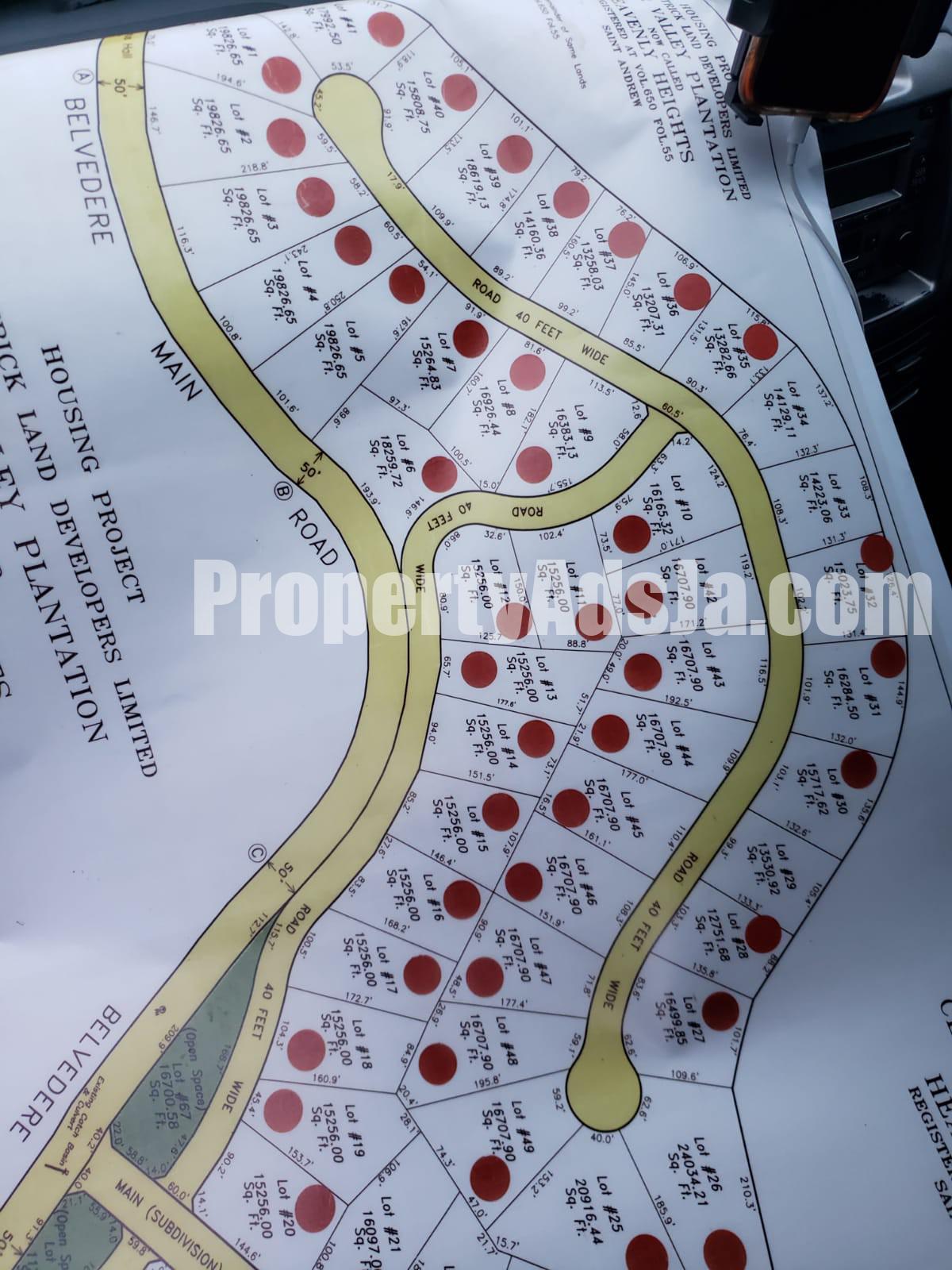 Residential lot For Sale in Red Hills Belvedere, Kingston / St. Andrew, Jamaica
