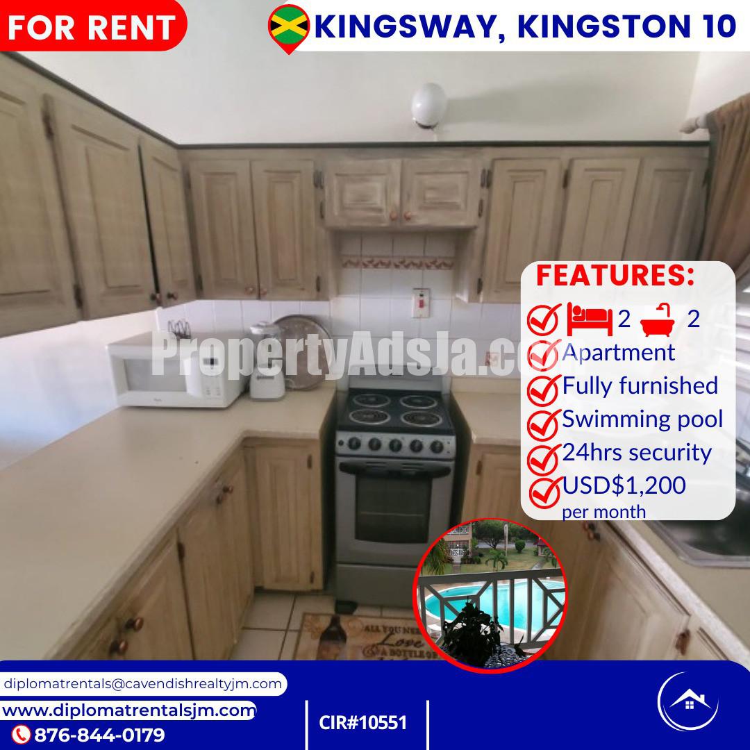 2 bed Apartment For Rent in WaterlooDevon House, Kingston / St. Andrew, Jamaica
